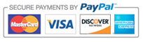 Ασφαλείς πληρωμές με κάρτα μέσω PayPal.